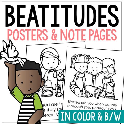 The Beatitudes Coloring Pages Elle Madison Education