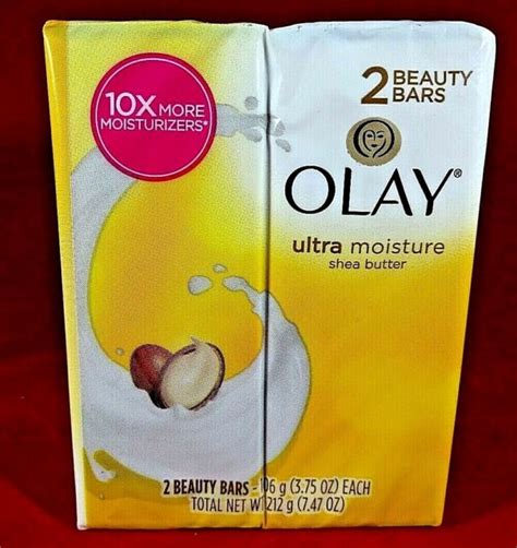 2 Pack Beauty Bar Olay Ultra Moisture Shea Butter Bar Soap 317oz