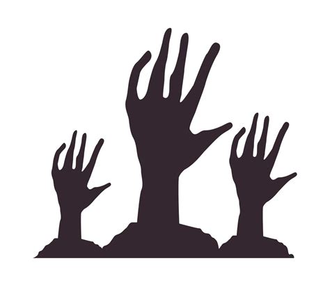 Death Zombie Hands Isolated Icons 2002083 Vector Art At Vecteezy