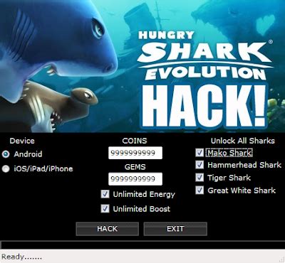 With good speed and without virus! Hungry Shark Evolution Hack 2013 VIP
