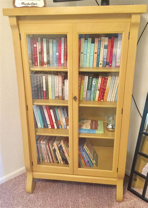 My Antique Yellow Cabinet Made Into A Bookcase