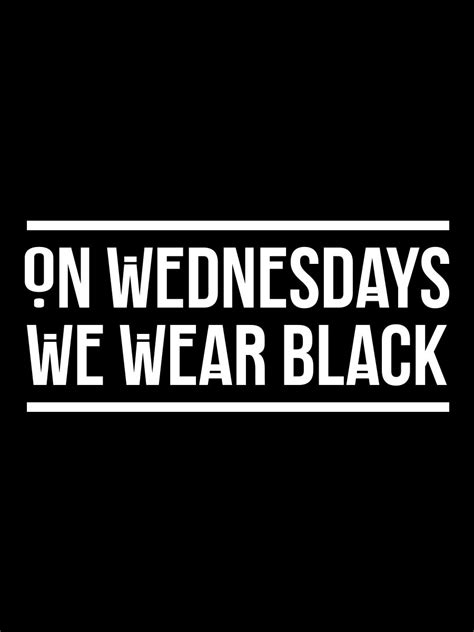 On Wednesdays We Wear Black Ladies Black T Shirt Buy Online At