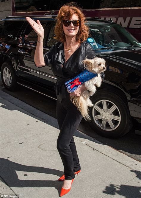 Susan Sarandon 67 Shows Off Her Svelte Form For Tv Appearance Daily