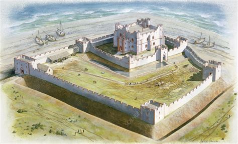 Piel Castle 14th Century Illustration Stock Image C0576052