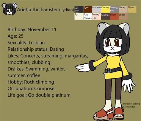 Arietta The Hamster Reference By Dreamcastmod On Deviantart