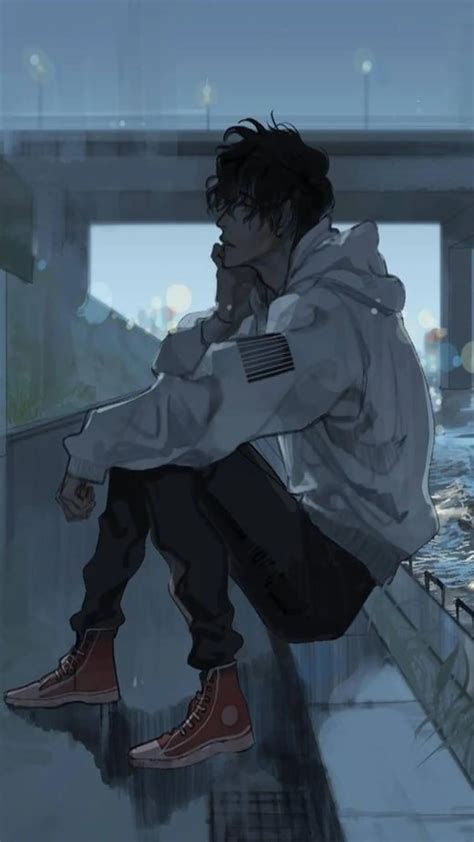 Pfp Wallpaper Sad Boy Anime Aesthetic Fotodtp