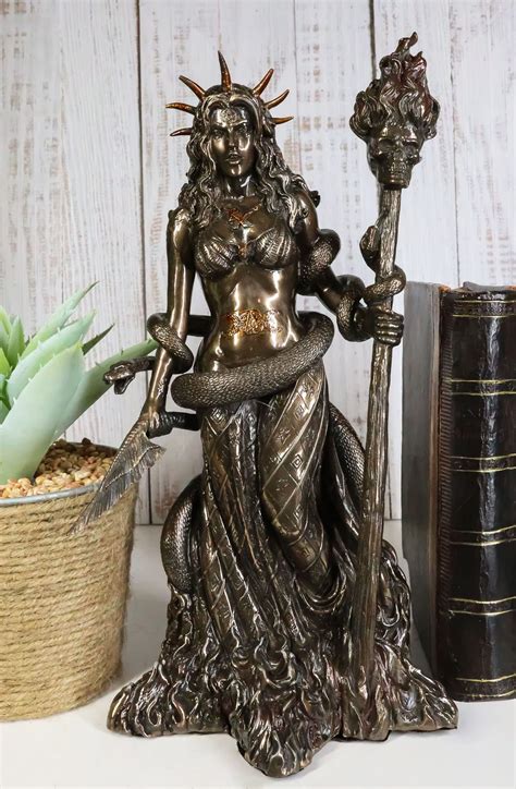 Buy Ebros Greek Goddess White Witch Sorceress Hecate Figurine In Bronze