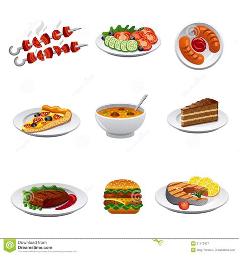 Following are twelves sources that provide free photos, provided you follow the guidelines given with them. Food Icon Set Royalty Free Stock Photography - Image: 31472437