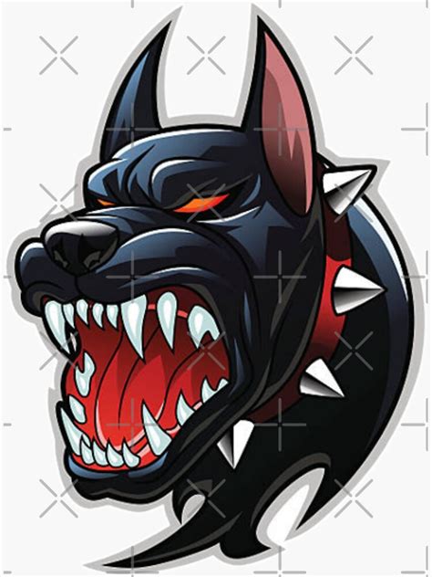 Devil Dog Logo Sticker For Sale By Happiness0store Redbubble