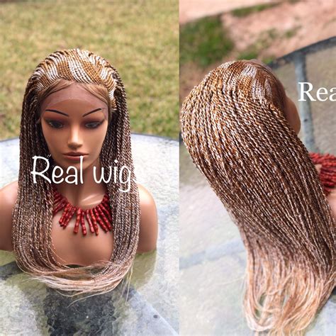 braided rnrow wig the colors in the picture are white and etsy wigs braids braids wig