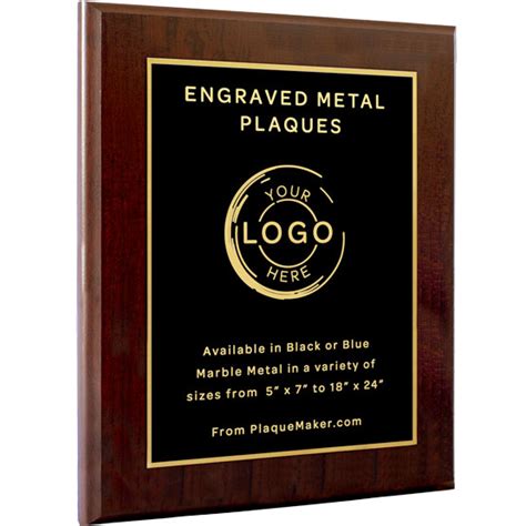 Engraved Aluminum Metal Plaque On Quality Board