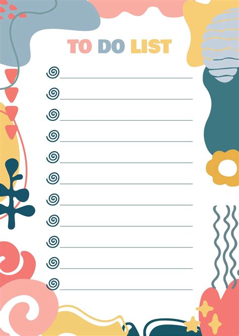 Cute Printable To Do List Template Notes Template Journal Template