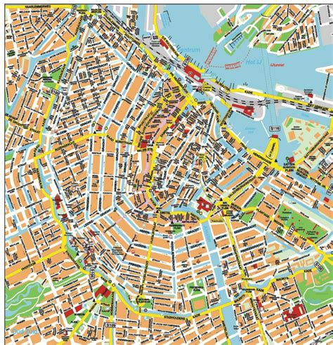 Map Of Amsterdam Tourist Attractions Sightseeing And Tourist Tour