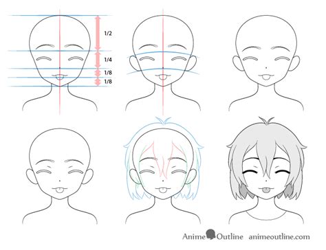 How To Draw Anime Faces Step By Step Step By Step Drawing Anime Faces