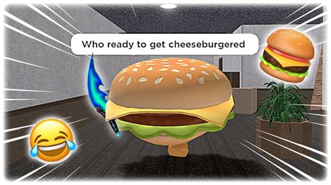 Playing As A Pro Cheeseburger In Mm2 Roblox Youtube