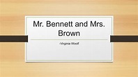 Mr Bennett and Mrs Brown summary in English - YouTube
