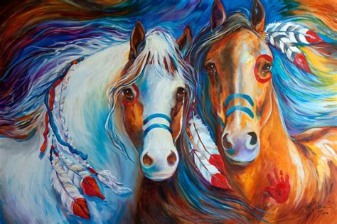 The Gallery For Native American Horse Paintings