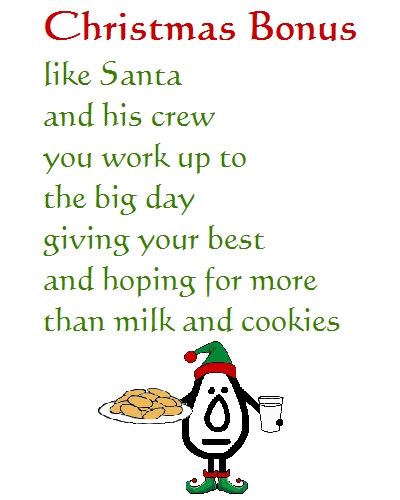 Christmas Bonus Funny Christmas Poem Free Humor And Pranks
