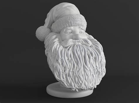 Santa Claus Bust Sculpture Bs4yykhe3 By Luxxeon3d