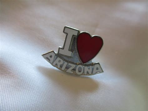 I Love Arizona Pinback Lapel Pin Arizona Pinback Arizona Etsy