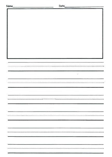 It works for both print manuscript and cursive script handwriting styles. Writing Paper | 2nd grade writing, Second grade writing ...
