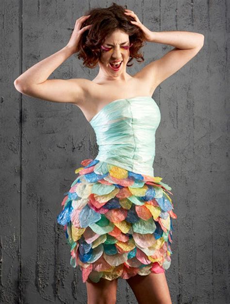15 inventive dresses made from recycled materials anything but clothes party recycled dress