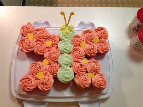 Butterfly Cupcake Cake For Girl Birthdays Or Baby Showers Butterfly