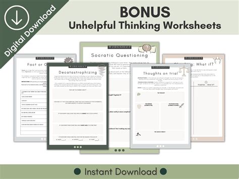 Cognitive Distortions Cards Unhelpful Thinking Styles Worksheets