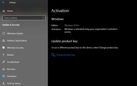 Activation Is Showing As Windows Is Activated Using Your Organisation