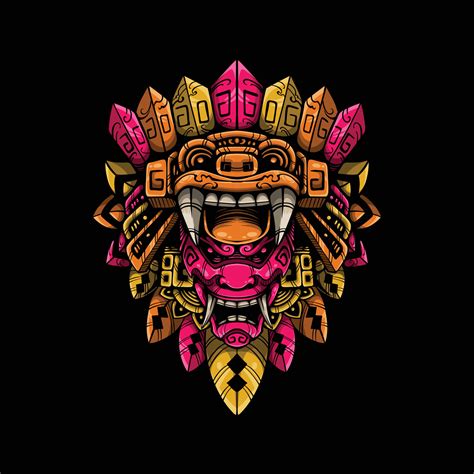 ancient tribe face artwork illustration 33982370 Vector Art at Vecteezy