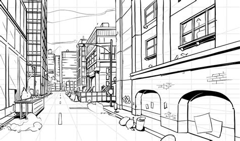 How To Draw A Scene In One Point Perspective