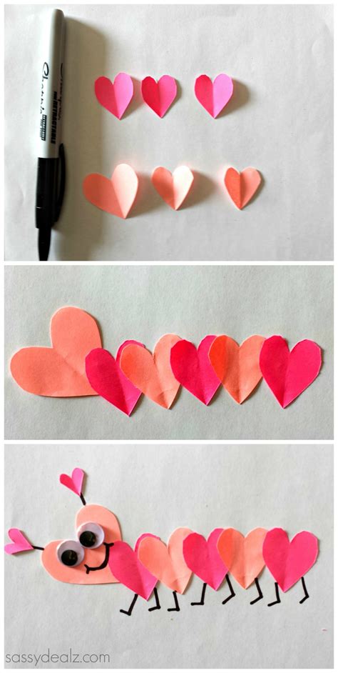 Get crafty this valentine's day by making a card covered in 3d paper hearts on the cover that is suitable to give to anyone from the love of your life, your mother, or even that hot barista at the coffee shop. List of Easy Valentine's Day Crafts for Kids - Crafty Morning