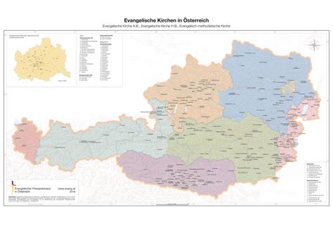 Österreich, polen und die schweiz neu als risikogebiete eingestuft. Landkarte der Evangelischen Kirchen in Österreich - epv-Shop