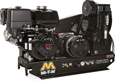 Mi T M Ag2 Sh13 B Base Mount Two Stage Air Compressorgenerator Combination