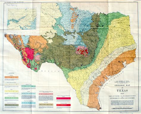 Geologic Map Of Texas 1933 Published In Austin M 13789 000