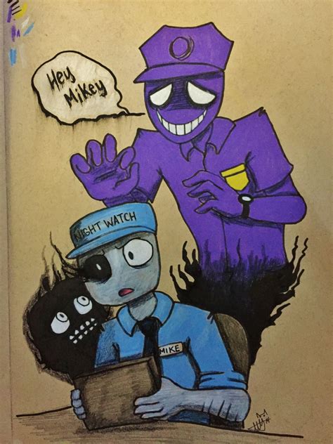 Pin By Milo Milo On Anime Fnaf Night Guards Fnaf Purple Guy