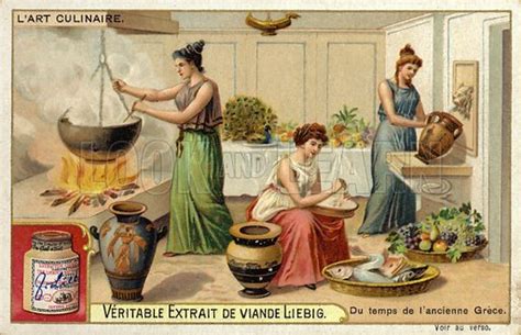 Cooking In Ancient Greece Stock Image Look And Learn