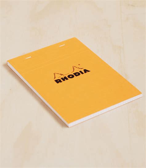 rhodia pad 16 top stapled plain a5 orange pencraft the boutique