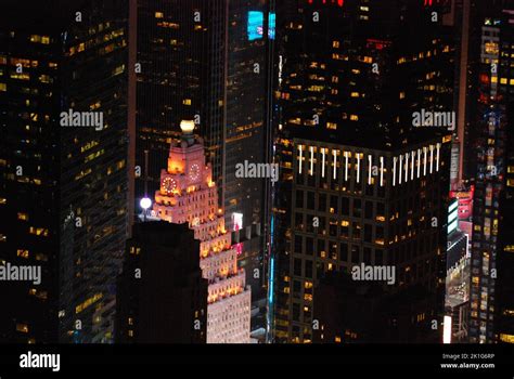 A Beautiful Aerial View Of The Paramount Building In The Times Square
