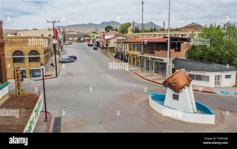 Aerial View Of The Town Or City Of Cananea Officially Heroica City Of