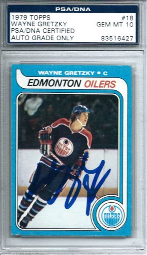 Lot Detail Wayne Gretzky Signed 1979 Topps Rookie Card Psadna