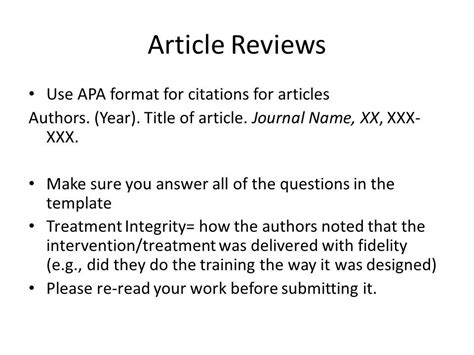 This is one of the favorite tasks of both college and university teachers because when writing this kind of assignment a student should demonstrate not. Article Review Apa Format - Resume format