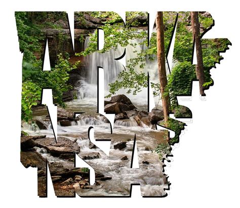 Arkansas Typography Lake Ann Waterfall Bella Vista Arkansas