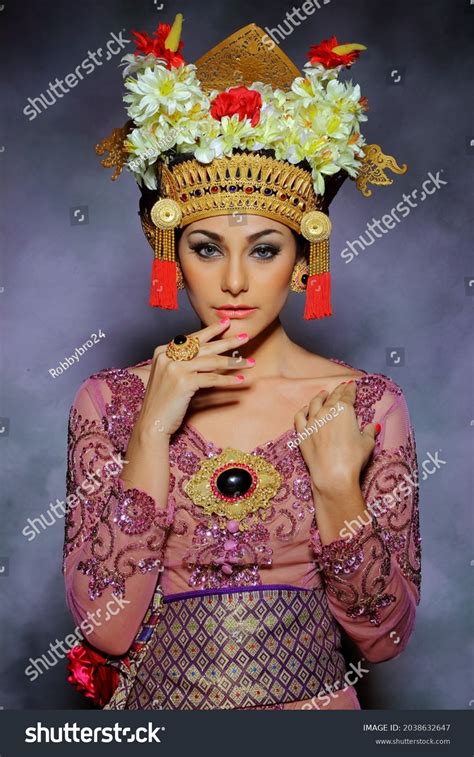 Woman Wearing Traditional Balinese Costume Stock Photo 2038632647