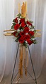 Bamboo Cross with Roses in Waupun, WI | Rens Floral