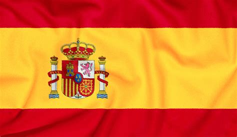 Le drapeau national espagnol, selon l'article 4.1 de la constitution espagnole de 1978, est formé de trois bandes horizontales, rouge, jaune et rouge, la bande jaune étant deux fois plus large que chacune des deux bandes rouges. DRAPEAU ESPAGNE - Couleurs du drapeau espagnol