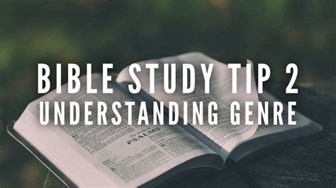 Bible Study Understanding Genre Youtube