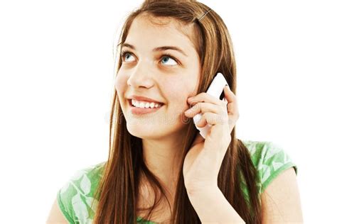 Young Girl With Phone Stock Photo Image Of Emotion Lovely 24790492