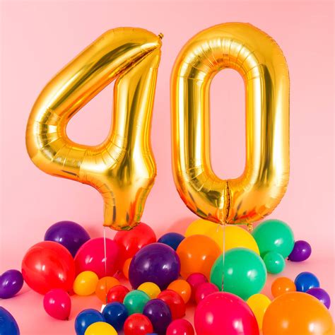 Happy 40th birthday balloon bouquet. happy 40th birthday balloons by bubblegum balloons ...
