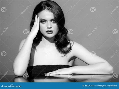 Beautiful Sensual Woman Fashion Model Female Posing In Studio Stock Image Image Of Gorgeous